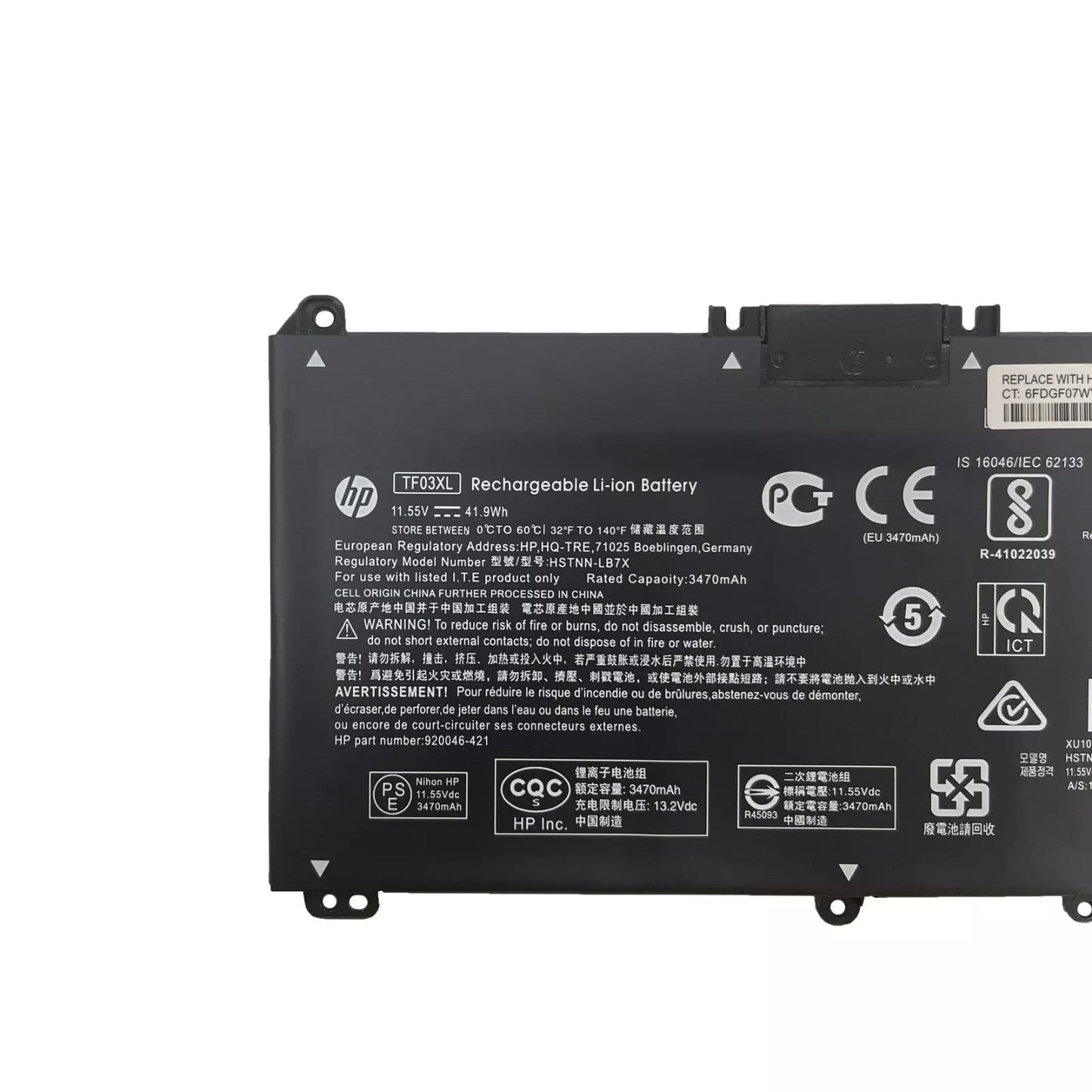 Batterie neuve 41,9 Wh TF03XL pour HP Pavilion 14-CD 14-BP 14-BK 15-CC 15-CD 17-AR