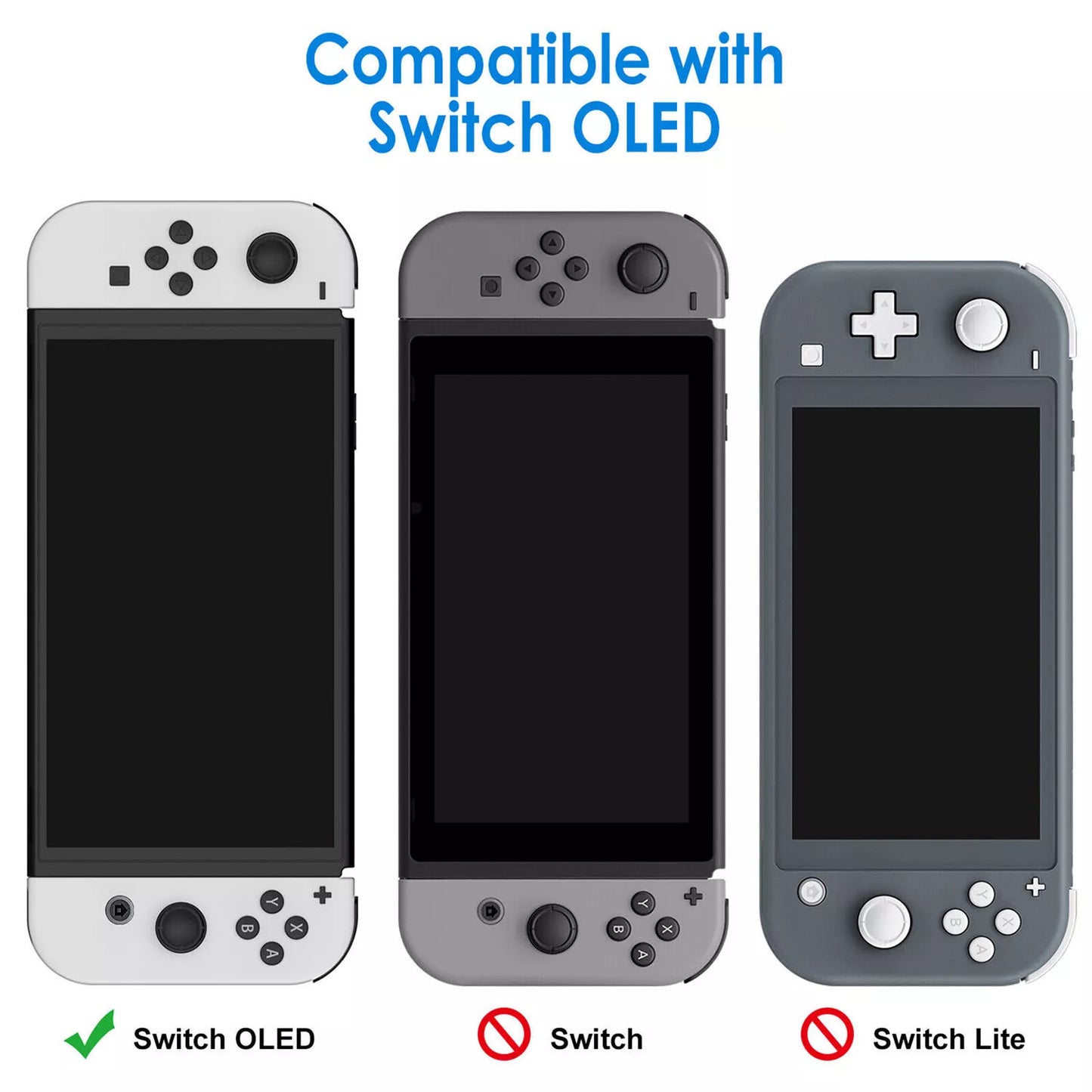 NEW Clear Hard Case Anti-Scratch Grip PC Cover Shell For Nintendo Switch OLED