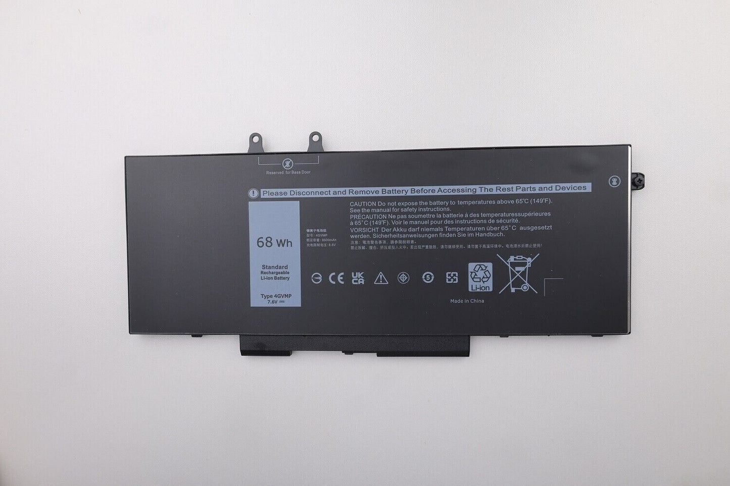4GVMP Battery for Dell Latitude 5400 5500 Precision 3540 Laptop 9JRYT C5GV2 68Wh