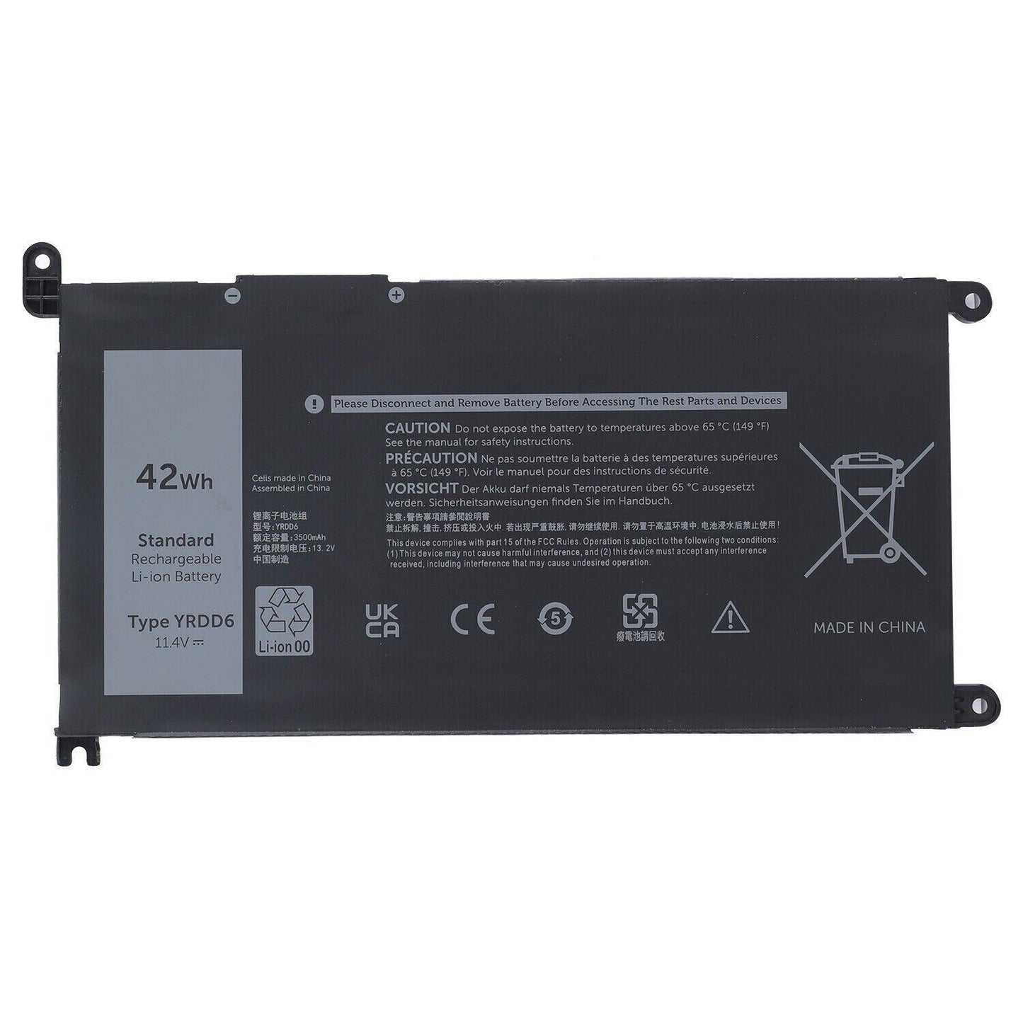 42Wh YRDD6 Battery for Dell Inspiron 3493 3582 3583 3584 3593 3793 Latitude 3310 NEW