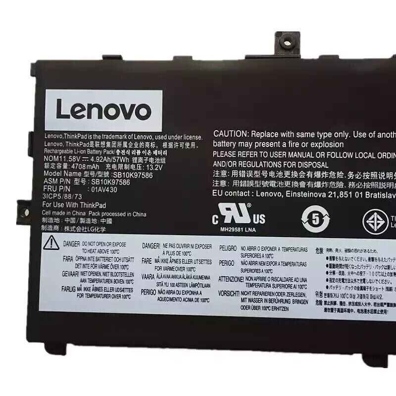 NEW Genuine 01AV430 01AV494 Battery For Lenovo ThinkPad X1 Carbon 5th 6th Gen