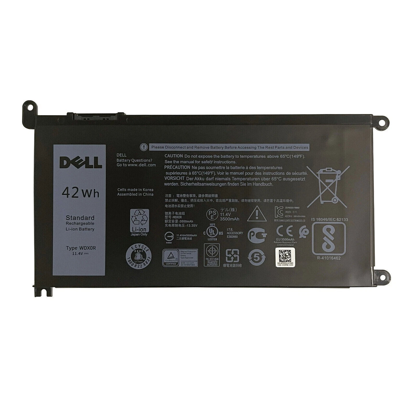 NEW Genuine 42Wh WDXOR Battery For Dell Inspiron 15 5000 Series 15 5565 5567