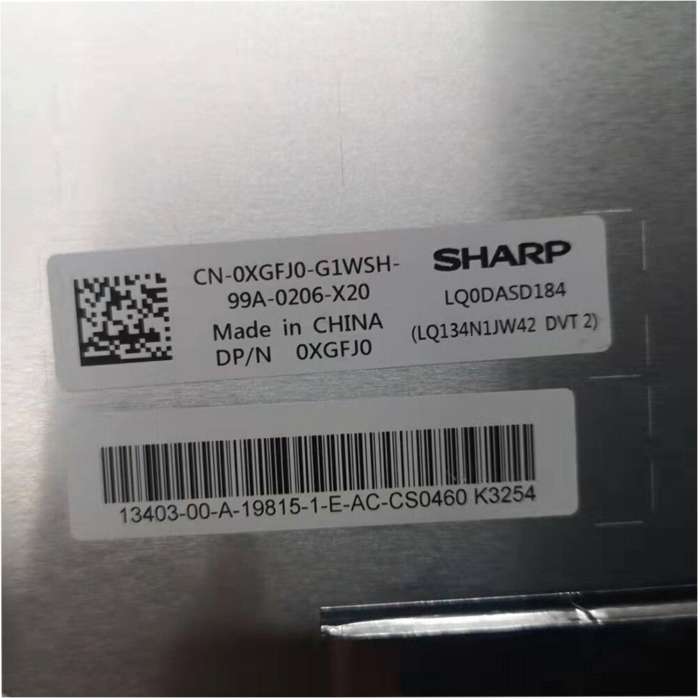 13.4" WUXGA LAPTOP LCD SCREEN LQ134N1JW42 0XGFJ0 fit LQ134N1JW50 LQ134N1JW45