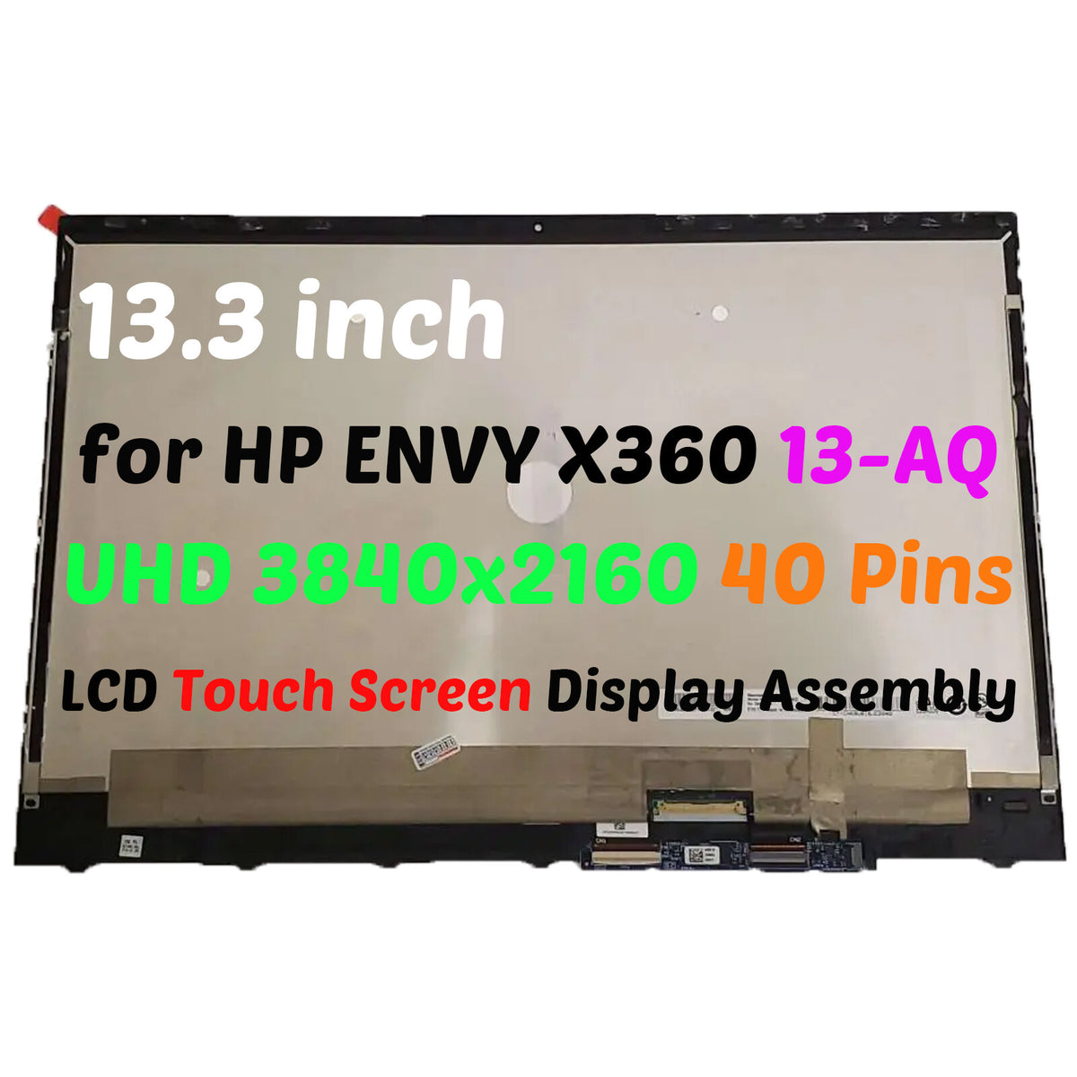 13.3" for HP ENVY 13-AQ1013DX L533382-001 UHD LCD Touch Screen Display Assembly
