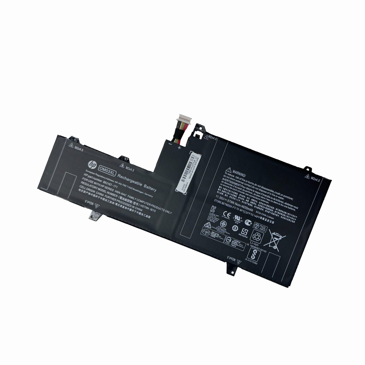 Genuine 57Wh OM03XL Battery for HP EliteBook X360 1030 G2 HSTNN-IB70 863280-855