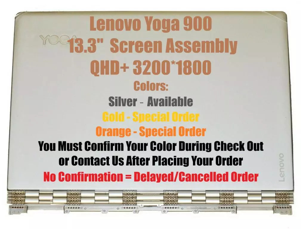 New Lenovo Yoga 900-13ISK2 13.3" LCD LED Complete Display Touch Screen Assembly