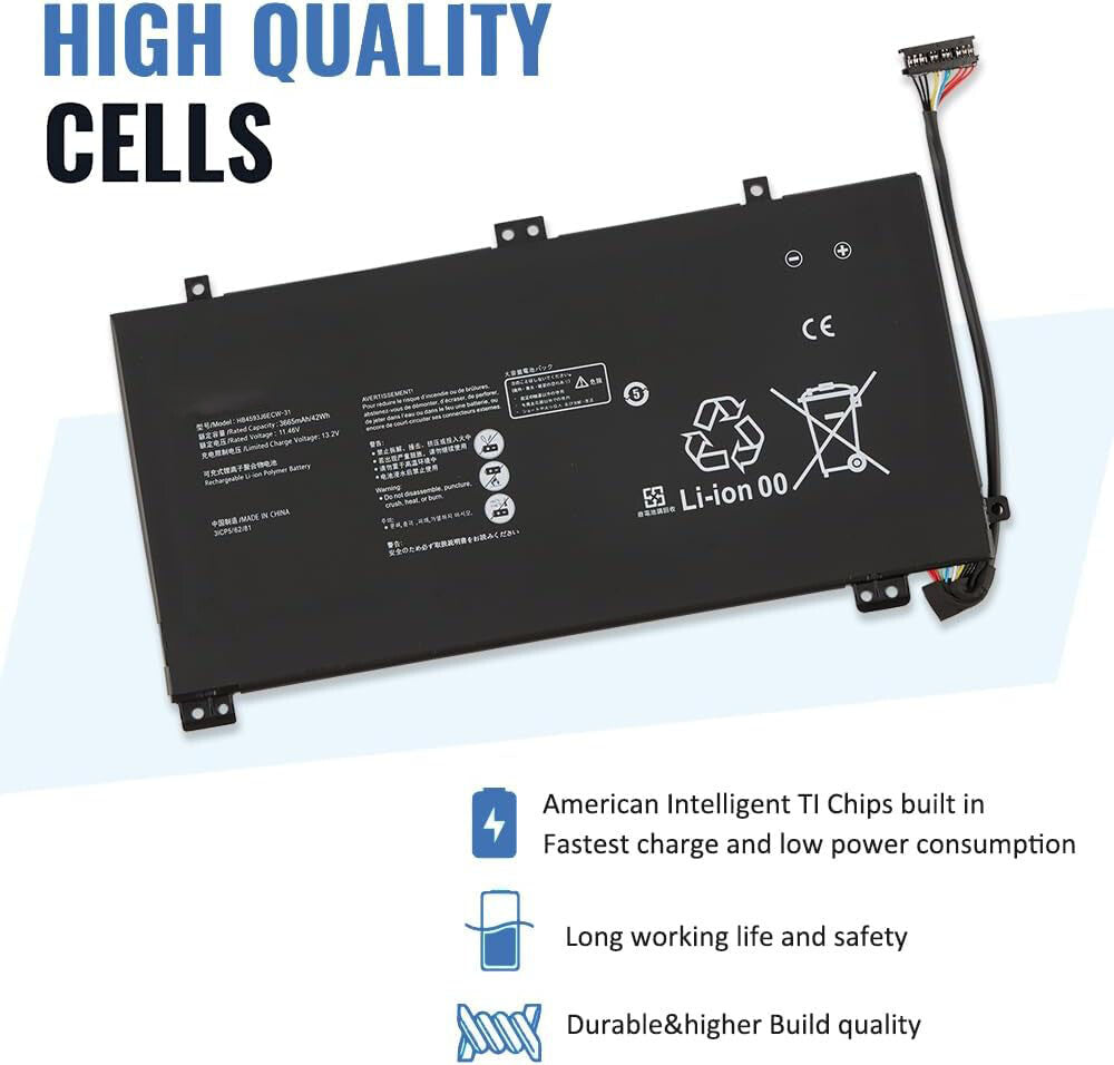 HB4593J6ECW-31 Battery for Huawei MateBook 13 WRT-WX9 WRT-W19 WRT-W09 WRT-W29