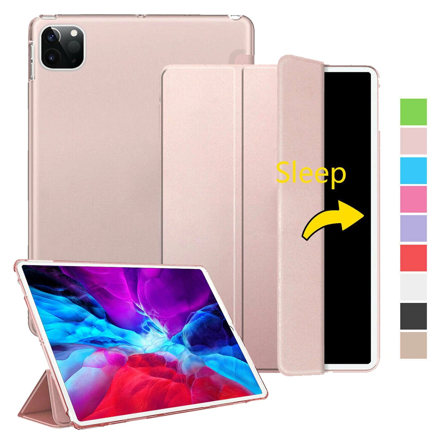 For iPad 10th 9th 8th 7th 5th 6th Generation Smart Flip Stand Tablet Case Cover
