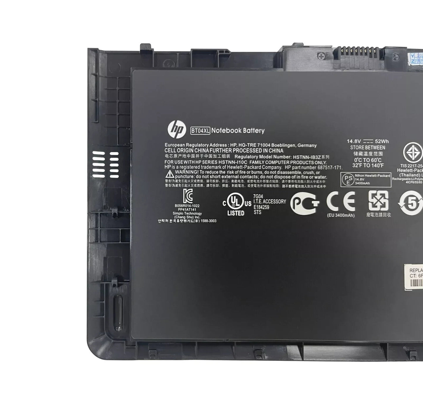 Genuine BT04XL Battery For HP EliteBook Folio 9470M 9480M HSTNN-DB3Z HSTNN-110C