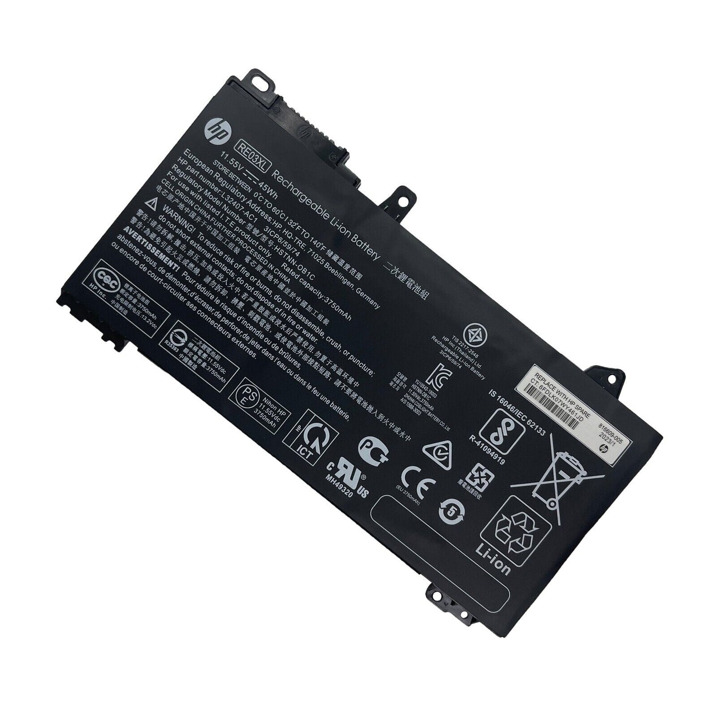 Genuine RE03XL Battery for HP ProBook 430 440 445 450 455R G6 430 440 445 450 G7