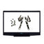 LCD Back Cover Lid Bezel Hinges for Dell G3 15 3590 G3 15 3500 P89F 03HKFN White