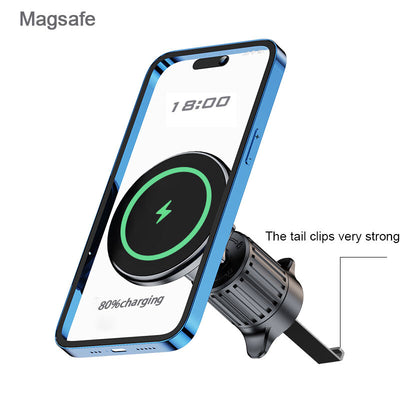 15W 2 IN 1 Wireless Car Charger Fast Charging Mount Automatic Clamping Holder US
