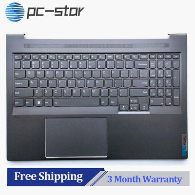 NEW For Lenovo Slim 7 16IAH7 Palmrest Backlit Keyboard Top Cover 5CB1J38238 Gray