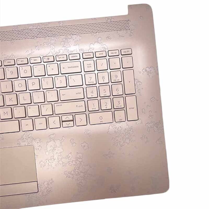 New FOR HP 17CA 17-BY Rose Gold Palmrest Upper Case Backlit Keyboard L28090-001