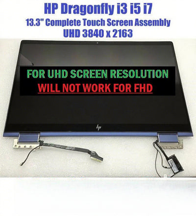 New HP ELITE DRAGONFLY G1 13.3 Lcd TOUCH SCREEN Hinge Up UHD 4K L83451-001