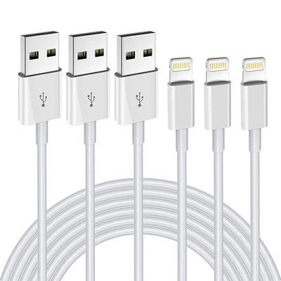 3 Pack Fast Charger Cable Heavy Duty For iPhone 13 12 11 X XR 8 7 Charging Cord