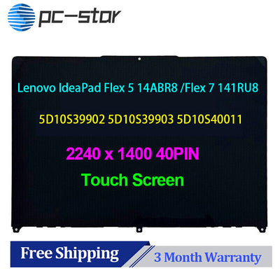 New Lenovo Flex 7 14IRU8 Touch Screen 14'' Lcd Assembly 2.2K Bezel 5D10S40011