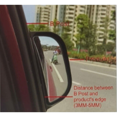 2PCS Outdoor Second-Row Blind Spot Mirrors HD Glass Rear View Mirror for Car