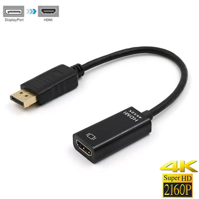 4k /FHD Displayport Male DP to HDMI Female Cable Converter Adapter for PC Laptop