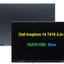 14" Dell Inspiron 14 7415 2-in-1 LCD Touch Screen Display Assembly Hinge up Complete Blue
