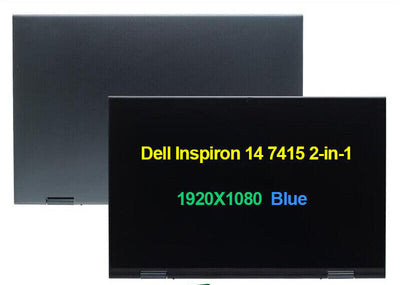 14" Dell Inspiron 14 7415 2-in-1 LCD Touch Screen Display Assembly Hinge up Complete Blue