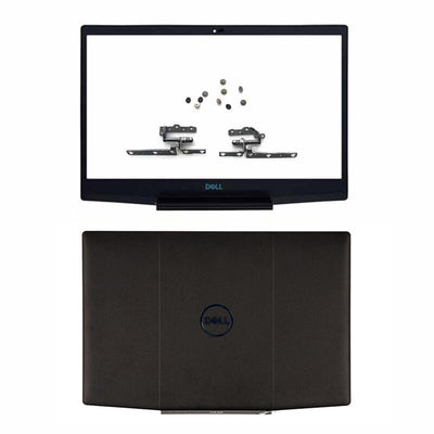 LCD Back Cover Blue Logo 747KP+LCD Front Bezel+Hinges+Screws For Dell G3 15 3590