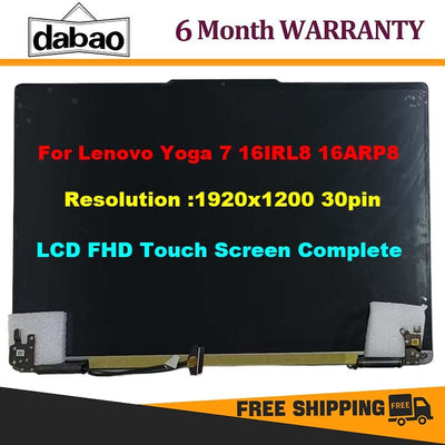 5D10S39941 Lenovo Yoga 7 16IRL8 16" LCD Touch Screen Complete Assembly NEW