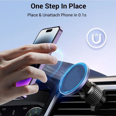 15W 2 IN 1 Wireless Car Charger Fast Charging Mount Automatic Clamping Holder US