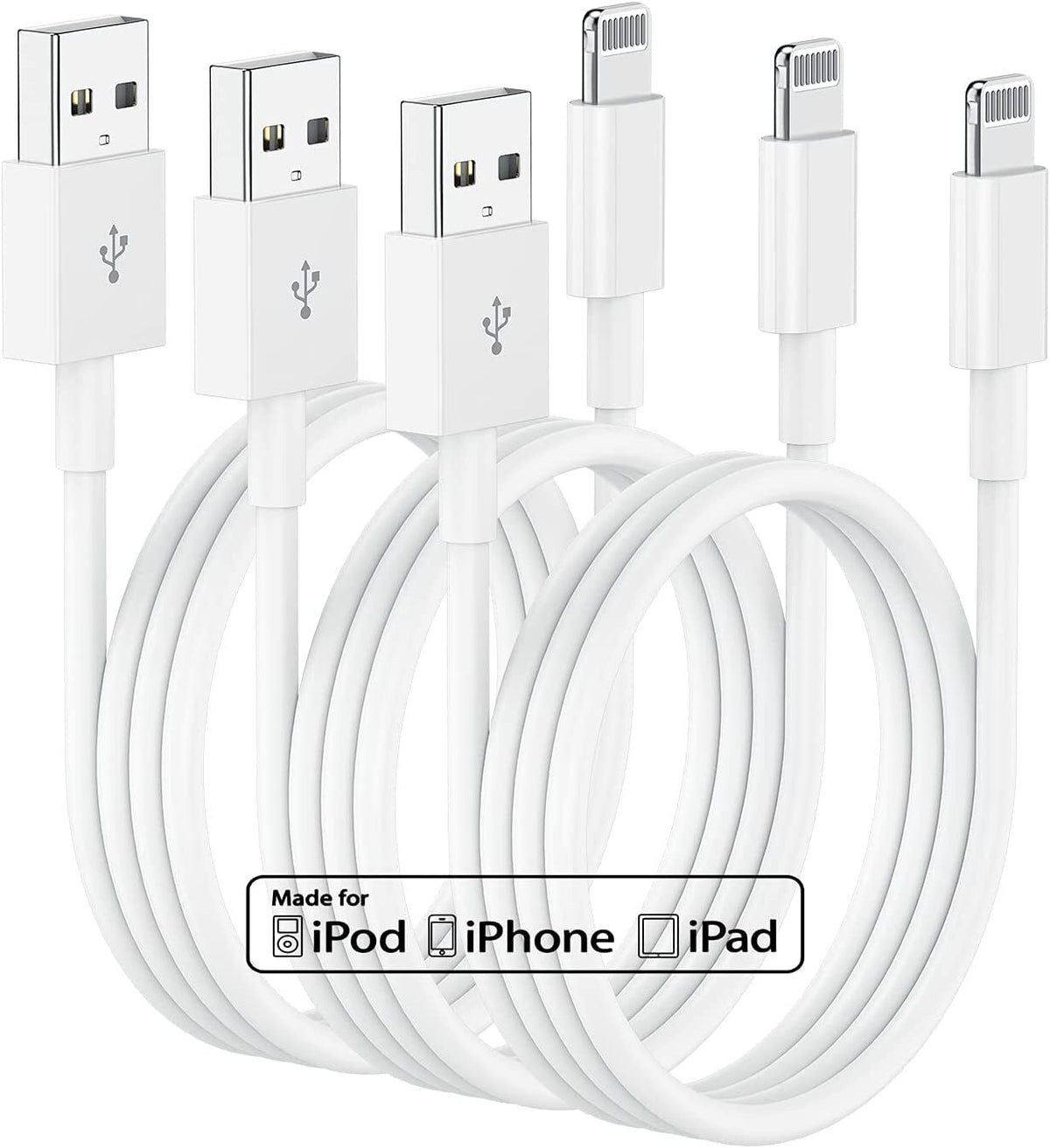 3 Pack Fast  Charger Cable USB For iPhone 14 13 12 11 Pro Max XS XR 8 7 6 Plus