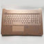 New HP 17CA 17-BY Rose Gold Palmrest Upper Case Backlit Keyboard L28090-001