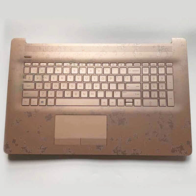 New HP 17CA 17-BY Rose Gold Palmrest Upper Case Backlit Keyboard L28090-001