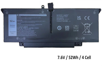 JHT2H Battery For Dell Latitude 7310 7410 Series 0WY9MP 04V5X2 HRGYV 0HRGYV P34S