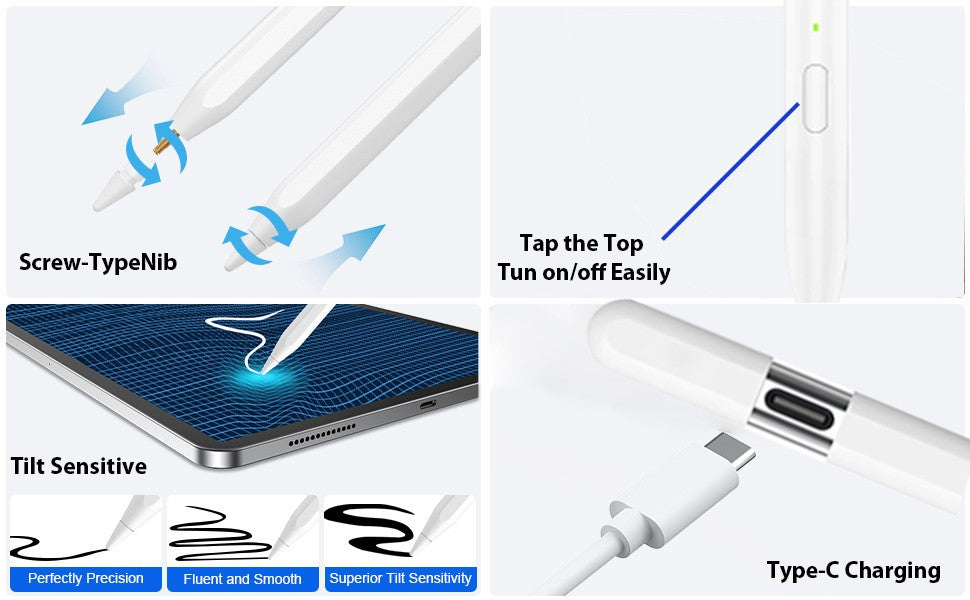 Stylus Pen for Apple iPad 11th A16 2025 Pencil only