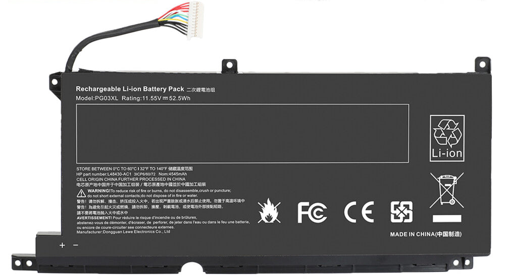 For HP Pavilion 16-A0032DX Battery 11.55V 52.5Wh 4545mAh PG03XL L48495-005