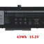 For Dell Latitude 5420 5520 Precision 3560 63Wh 4Cell Laptop Battery RJ40G M033W