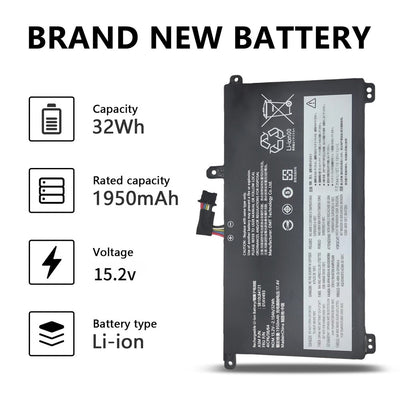 01AV493 00UR891 Laptop Internal Battery For Lenovo ThinkPad T570 T580 P51S P52S