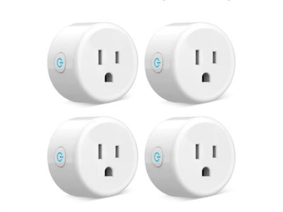 4 Pack Smart Plug, Wifi Mini Socket Outlet, Alexa Google Assistant Timer White