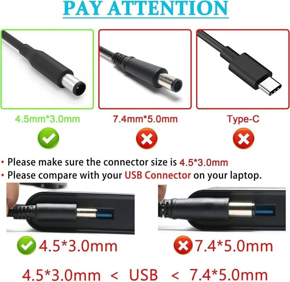 New Original 09TXK7 9TXK7 DPJ89 P7K3P 130W Charger for Dell Inspiron 13 XPS 15 Adapter