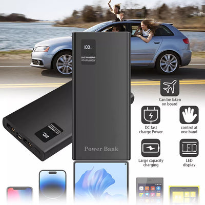 9000000mAh Portable Power Bank USB LCD External Battery Charger For Cell Phone