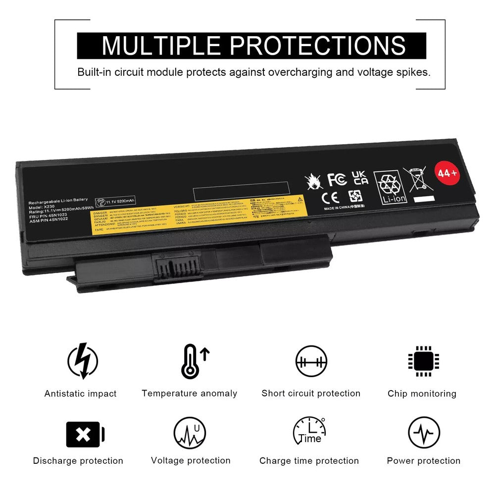 44+ X230 Battery For Lenovo ThinkPad X220 220i X220s x230i 45N1023 45N1027 58Wh