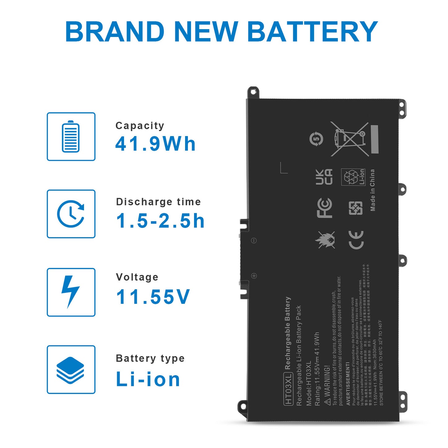 HT03XL Battery for HP Pavilion L11421-2C2 L11119-855 14-CE 14-CF 15-CS 15-DA
