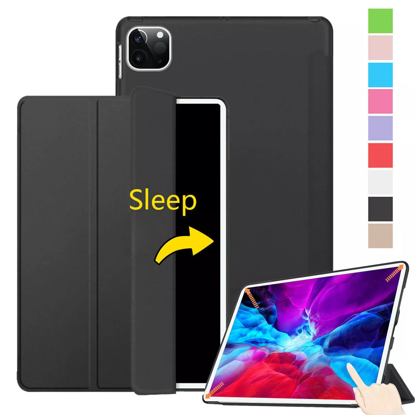 For iPad 10th 9th 8th 7th 5th 6th Generation Smart Flip Stand Tablet Case Cover