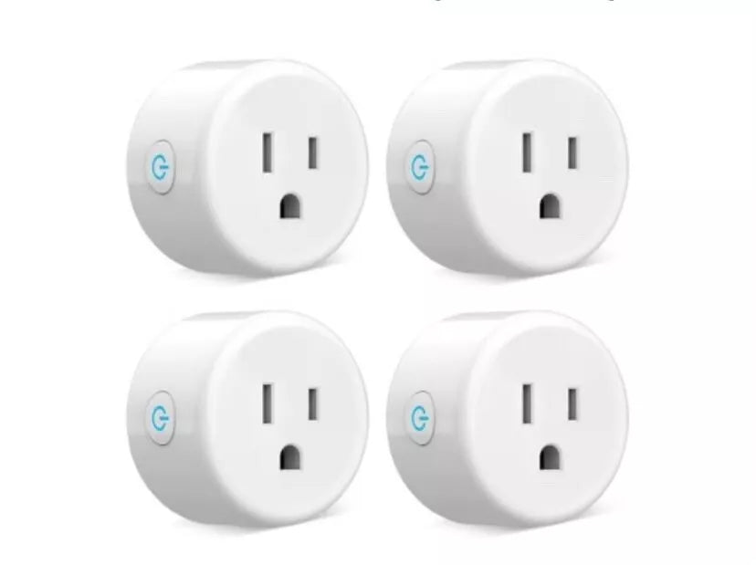4 Pack Smart Plug, Wifi Mini Socket Outlet, Alexa Google Assistant Timer White