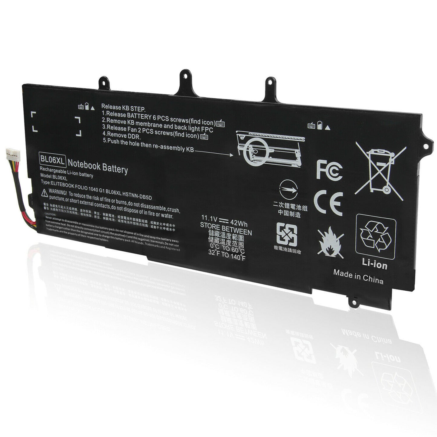 BL06XL Battery for HP EliteBook Folio 1040 G0 G1 G2 HSTNN-DB5D 722297-001 Laptop