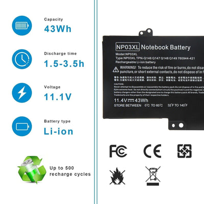 NP03XL Battery For HP Envy X360 15-U010DX Pavilion X360 13-A010DX 761230-005 NEW