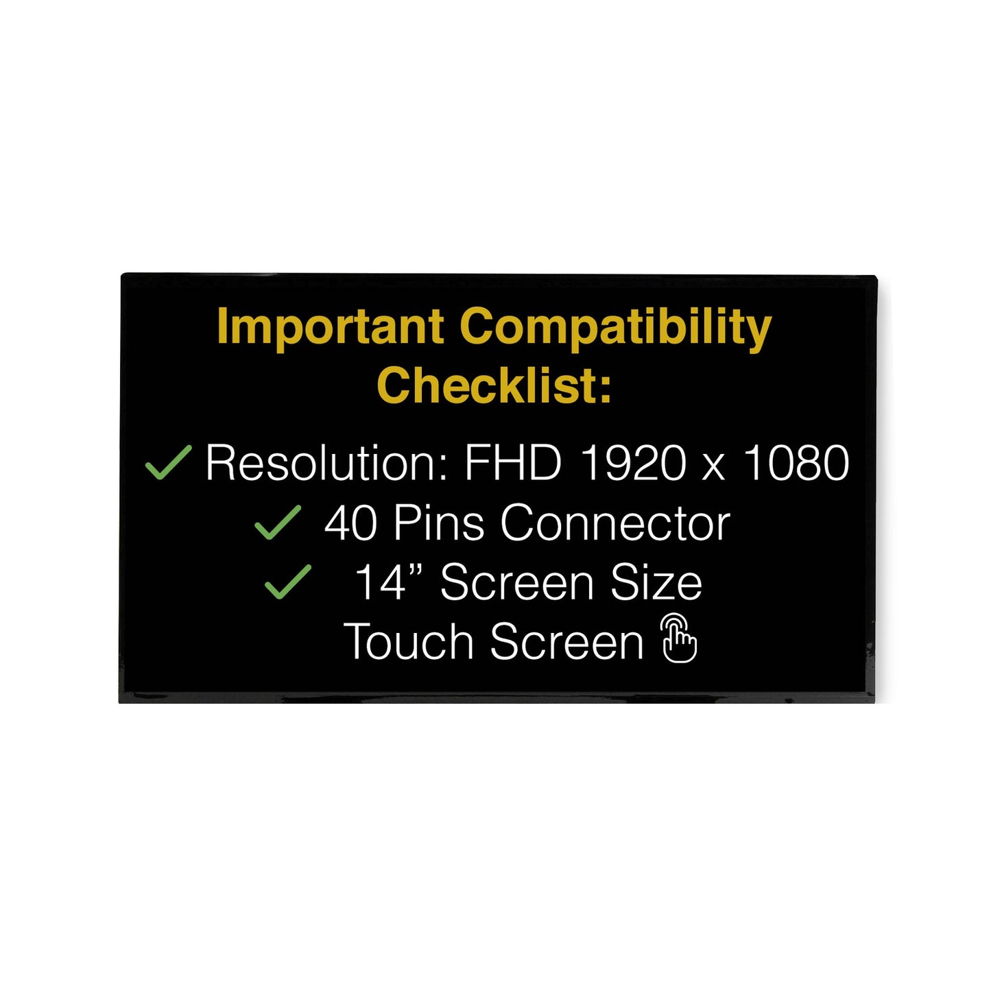 B140HAK03.5 40 Pins FHD Touch Screen Replacement LCD Display