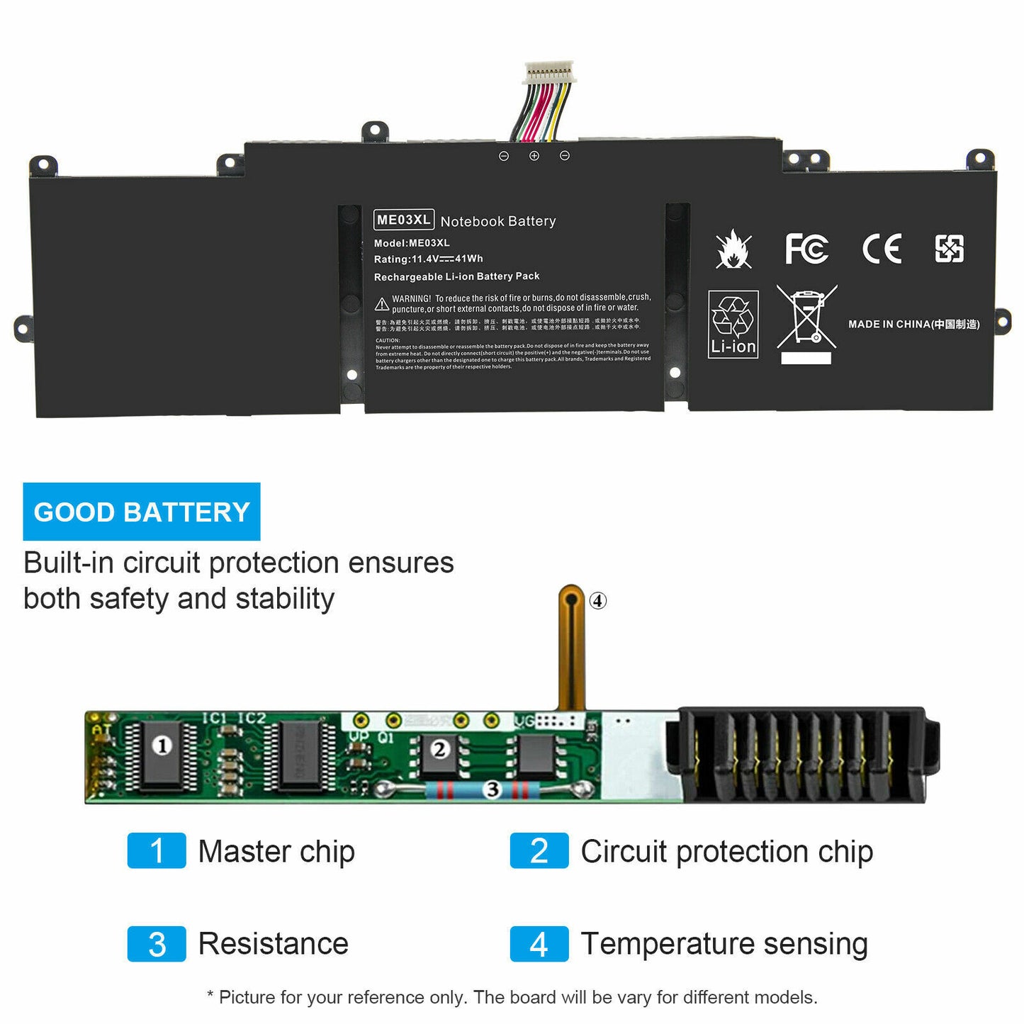 Battery For HP Stream 11-d010nr 11-d010wm Notebook ME03XL 787521-005 787089-421