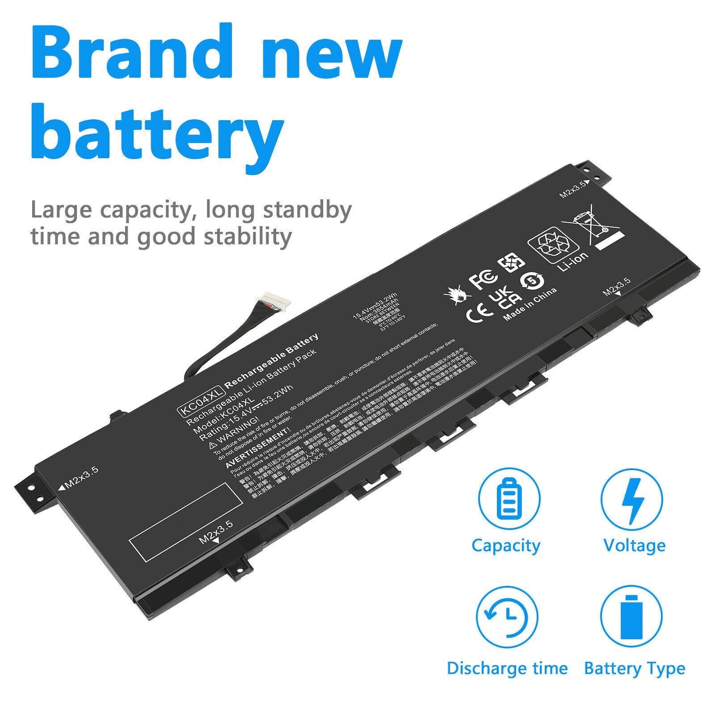 KC04XL Battery For HP ENVY 13-AG 13-AH 13-AR HSTNN-DB8P HSTNN-IB8K L08496-855