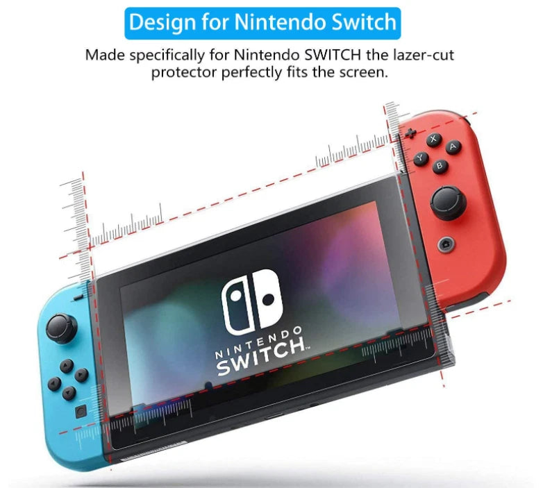 (3 Pack) Nintendo Switch Premium Tempered Ultra Clear Glass Screen Protector Tempered Glass