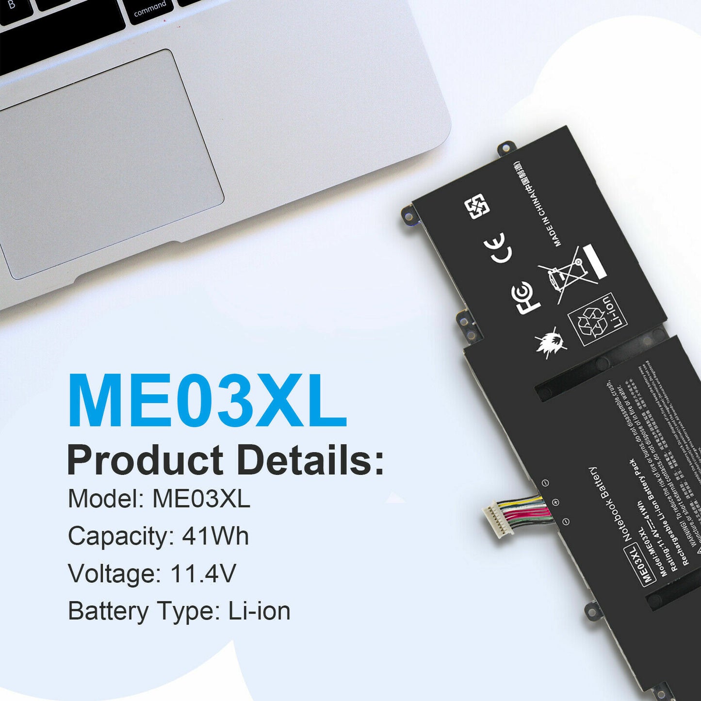 Battery For HP Stream 11-d010nr 11-d010wm Notebook ME03XL 787521-005 787089-421